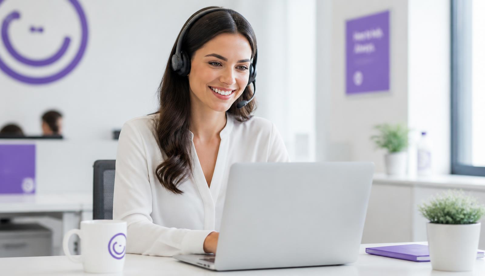 Vertex IPTV support agent helping a customer